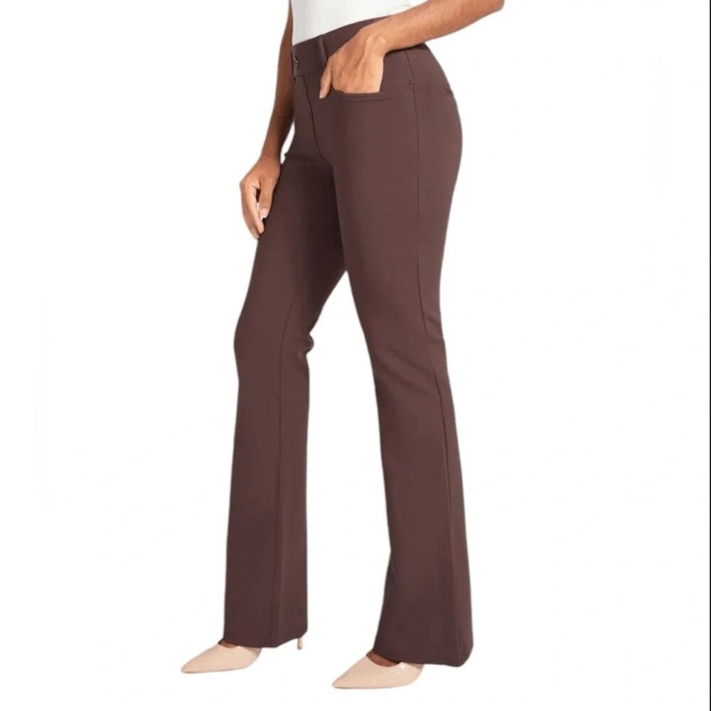 New Betabrand Brown Bootcut Dress Pant Yoga Pants Large Petite